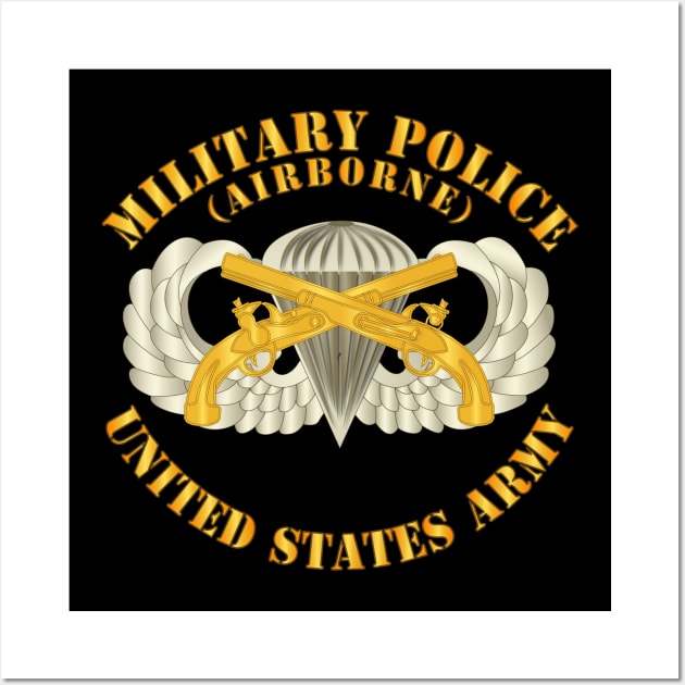 Military Police Branch w Basic Airborne Badge Wall Art by twix123844